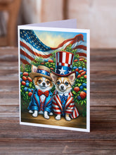 Load image into Gallery viewer, All American Chihuahua Greeting Cards - Blank Note Cards – 8-Pack of Artist-Designed Cards with Envelopes