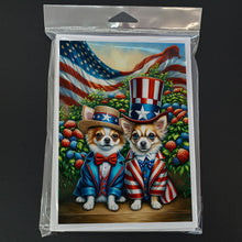 Load image into Gallery viewer, All American Chihuahua Greeting Cards - Blank Note Cards – 8-Pack of Artist-Designed Cards with Envelopes