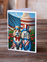 Load image into Gallery viewer, All American Clumber Spaniel Greeting Cards - Blank Note Cards – 8-Pack of Artist-Designed Cards with Envelopes