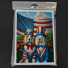 Load image into Gallery viewer, All American Clumber Spaniel Greeting Cards - Blank Note Cards – 8-Pack of Artist-Designed Cards with Envelopes