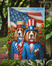 Load image into Gallery viewer, All American Clumber Spaniel Garden Flag –  Dogs with American Flag Background by Caroline’s Treasures