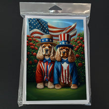 Load image into Gallery viewer, All American Cocker Spaniel Greeting Cards - Blank Note Cards – 8-Pack of Artist-Designed Cards with Envelopes