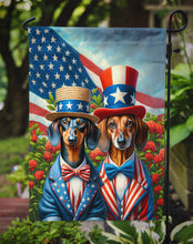 Load image into Gallery viewer, All American Dachshund Garden Flag –  Dogs with American Flag Background by Caroline’s Treasures