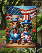 Load image into Gallery viewer, All American Dachshund Garden Flag –  Dogs with American Flag Background by Caroline’s Treasures