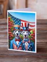 Load image into Gallery viewer, All American Dalmatian Greeting Cards - Blank Note Cards – 8-Pack of Artist-Designed Cards with Envelopes