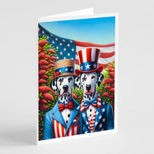 Load image into Gallery viewer, All American Dalmatian Greeting Cards - Blank Note Cards – 8-Pack of Artist-Designed Cards with Envelopes