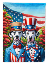 Load image into Gallery viewer, All American Dalmatian Garden Flag –  Dogs with American Flag Background by Caroline’s Treasures