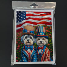 Load image into Gallery viewer, All American Dandie Dinmont Terrier Greeting Cards - Blank Note Cards – 8-Pack of Artist-Designed Cards with Envelopes
