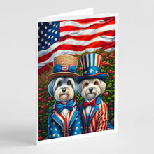 Load image into Gallery viewer, All American Dandie Dinmont Terrier Greeting Cards - Blank Note Cards – 8-Pack of Artist-Designed Cards with Envelopes