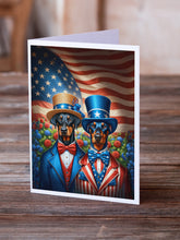 Load image into Gallery viewer, All American Doberman Pinscher Greeting Cards - Blank Note Cards – 8-Pack of Artist-Designed Cards with Envelopes