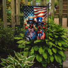 Load image into Gallery viewer, All American Doberman Pinscher Garden Flag –  Dogs with American Flag Background by Caroline’s Treasures