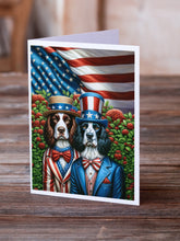 Load image into Gallery viewer, All American English Springer Spaniel Greeting Cards - Blank Note Cards – 8-Pack of Artist-Designed Cards with Envelopes