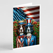 Load image into Gallery viewer, All American English Springer Spaniel Greeting Cards - Blank Note Cards – 8-Pack of Artist-Designed Cards with Envelopes