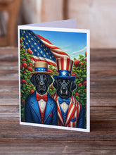 Load image into Gallery viewer, All American Flat-Coated Retriever Greeting Cards - Blank Note Cards – 8-Pack of Artist-Designed Cards with Envelopes