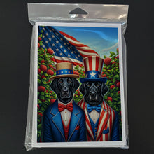 Load image into Gallery viewer, All American Flat-Coated Retriever Greeting Cards - Blank Note Cards – 8-Pack of Artist-Designed Cards with Envelopes