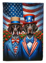 Load image into Gallery viewer, All American German Shorthaired Pointer Garden Flag –  Dogs with American Flag Background by Caroline’s Treasures