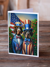 Load image into Gallery viewer, All American German Wirehaired Pointer Greeting Cards - Blank Note Cards – 8-Pack of Artist-Designed Cards with Envelopes