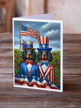 Load image into Gallery viewer, All American Gordon Setter Greeting Cards - Blank Note Cards – 8-Pack of Artist-Designed Cards with Envelopes