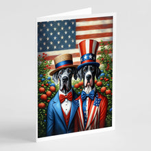 Load image into Gallery viewer, All American Great Dane Greeting Cards - Blank Note Cards – 8-Pack of Artist-Designed Cards with Envelopes