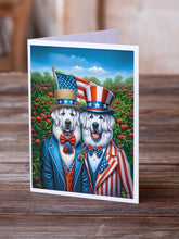 Load image into Gallery viewer, All American Great Pyrenees Greeting Cards - Blank Note Cards – 8-Pack of Artist-Designed Cards with Envelopes