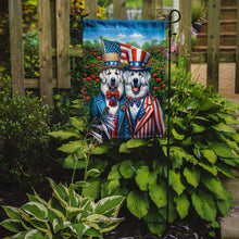 Load image into Gallery viewer, All American Great Pyrenees Garden Flag –  Dogs with American Flag Background by Caroline’s Treasures