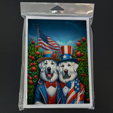 Load image into Gallery viewer, All American Great Pyrenees Greeting Cards - Blank Note Cards – 8-Pack of Artist-Designed Cards with Envelopes