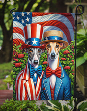 Load image into Gallery viewer, All American Greyhound Garden Flag –  Dogs with American Flag Background by Caroline’s Treasures