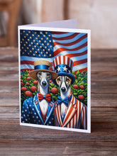 Load image into Gallery viewer, All American Greyhound Greeting Cards - Blank Note Cards – 8-Pack of Artist-Designed Cards with Envelopes