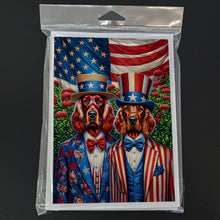 Load image into Gallery viewer, All American Irish Setter Greeting Cards - Blank Note Cards – 8-Pack of Artist-Designed Cards with Envelopes