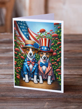 Load image into Gallery viewer, All American Jack Russell Terrier Greeting Cards - Blank Note Cards – 8-Pack of Artist-Designed Cards with Envelopes