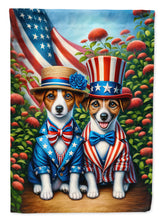 Load image into Gallery viewer, All American Jack Russell Terrier Garden Flag –  Dogs with American Flag Background by Caroline’s Treasures