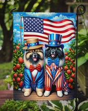 Load image into Gallery viewer, All American Keeshond Garden Flag –  Dogs with American Flag Background by Caroline’s Treasures