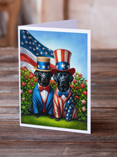 Load image into Gallery viewer, All American Labrador Retriever Greeting Cards - Blank Note Cards – 8-Pack of Artist-Designed Cards with Envelopes