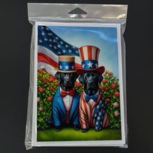 Load image into Gallery viewer, All American Labrador Retriever Greeting Cards - Blank Note Cards – 8-Pack of Artist-Designed Cards with Envelopes