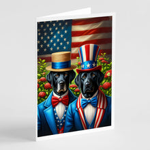 Load image into Gallery viewer, All American Labrador Retriever Greeting Cards - Blank Note Cards – 8-Pack of Artist-Designed Cards with Envelopes