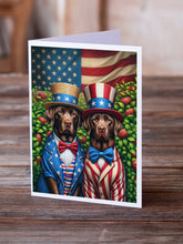 Load image into Gallery viewer, All American Labrador Retriever Greeting Cards - Blank Note Cards – 8-Pack of Artist-Designed Cards with Envelopes
