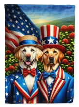 Load image into Gallery viewer, All American Labrador Retriever Garden Flag –  Dogs with American Flag Background by Caroline’s Treasures