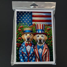 Load image into Gallery viewer, All American Labrador Retriever Greeting Cards - Blank Note Cards – 8-Pack of Artist-Designed Cards with Envelopes
