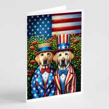 Load image into Gallery viewer, All American Labrador Retriever Greeting Cards - Blank Note Cards – 8-Pack of Artist-Designed Cards with Envelopes
