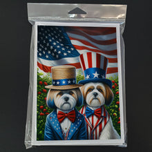 Load image into Gallery viewer, All American Lhasa Apso Greeting Cards - Blank Note Cards – 8-Pack of Artist-Designed Cards with Envelopes
