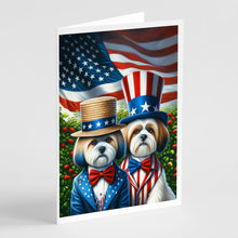 Load image into Gallery viewer, All American Lhasa Apso Greeting Cards - Blank Note Cards – 8-Pack of Artist-Designed Cards with Envelopes