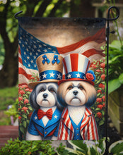 Load image into Gallery viewer, All American Lhasa Apso Garden Flag –  Dogs with American Flag Background by Caroline’s Treasures