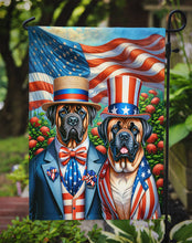 Load image into Gallery viewer, All American Mastiff Garden Flag –  Dogs with American Flag Background by Caroline’s Treasures