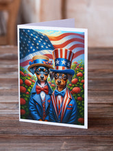 Load image into Gallery viewer, All American Miniature Pinscher Greeting Cards - Blank Note Cards – 8-Pack of Artist-Designed Cards with Envelopes