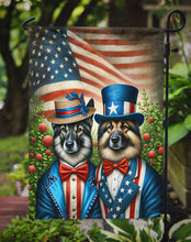 Load image into Gallery viewer, All American Norwegian Elkhound Garden Flag –  Dogs with American Flag Background by Caroline’s Treasures