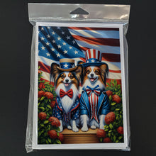 Load image into Gallery viewer, All American Papillon Greeting Cards - Blank Note Cards – 8-Pack of Artist-Designed Cards with Envelopes