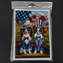 Load image into Gallery viewer, All American Papillon Greeting Cards - Blank Note Cards – 8-Pack of Artist-Designed Cards with Envelopes