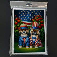 Load image into Gallery viewer, All American Pekingese Greeting Cards - Blank Note Cards – 8-Pack of Artist-Designed Cards with Envelopes