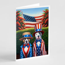 Load image into Gallery viewer, All American Pit Bull Terrier Greeting Cards - Blank Note Cards – 8-Pack of Artist-Designed Cards with Envelopes