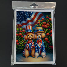 Load image into Gallery viewer, All American Poodle Greeting Cards - Blank Note Cards – 8-Pack of Artist-Designed Cards with Envelopes